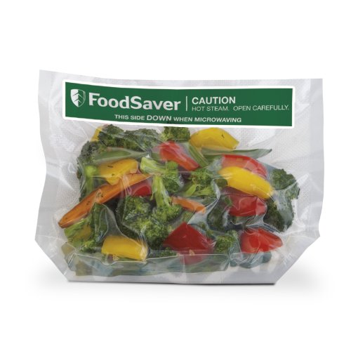 FoodSaver 1-Quart Freeze 'n Steam Microwavable Single-Cooking Bags, 16 Count, Clear