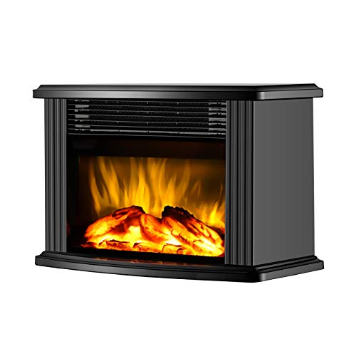 DONYER POWER 13" Height Mini Electric Fireplace Tabletop Portable Heater, 1500W,